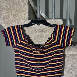 Stylish Striped Blouse With Buttons for Style